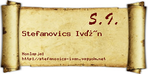 Stefanovics Iván névjegykártya