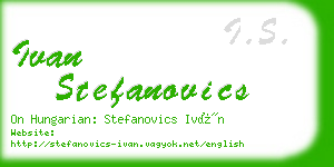 ivan stefanovics business card